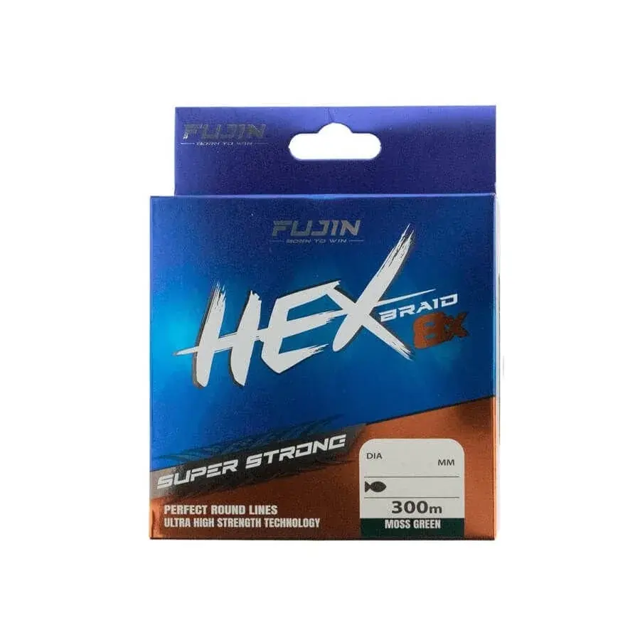 Fujin Hex Braid 8x 300 Mt Moss Green PE İp Misina